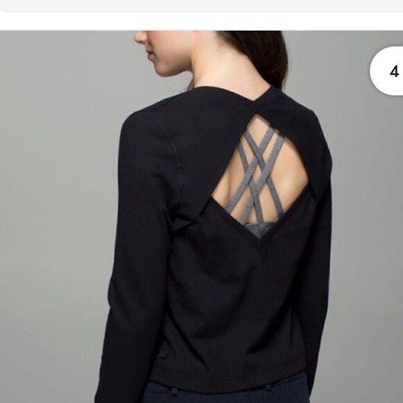 LULULEMON back up long sleeve top black - Picture 1 of 13